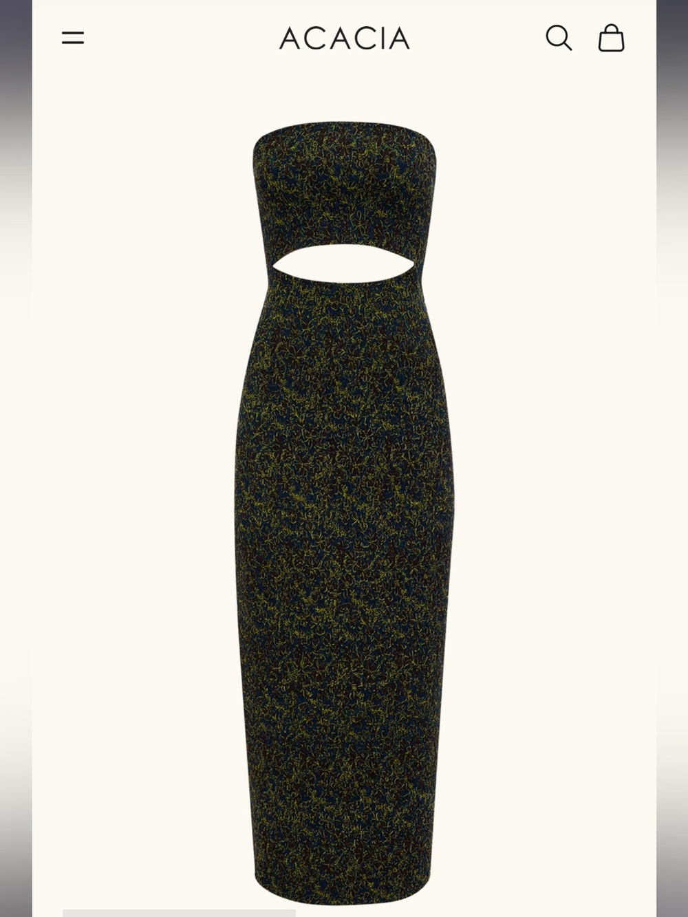 ACACIA CASEY SHIRRED DRESS